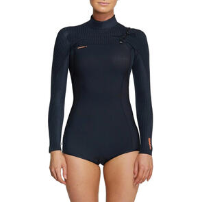 ONEILL 2025 WOMENS HYPERFREAK CHEST ZIP LONG SLEEVE SPRING 2MM BLACK