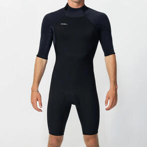 ONEILL 2025 HYPERFREAK BACK ZIP SHORT SLEEVE SPRING 2MM - BLK/BLK
