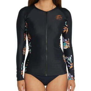 ONEILL 2023 BAHIA FZ LS RASH VEST BLK/AUST
