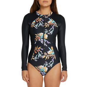 ONEILL 2024 BAHIA LYCRA FZ LS SURFSUIT - AUST/BLK