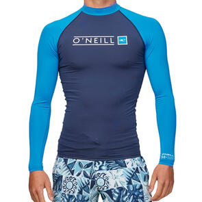 ONEILL 2024 REACTOR BLOCK UV LS RASH VEST - NAVY/ROYAL