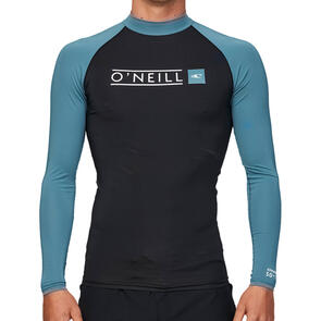 ONEILL 2024 REACTOR BLOCK UV LS RASH VEST - BLACK/DEEP TEAL