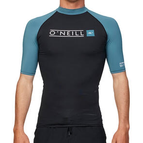 ONEILL 2024 REACTOR BLOCK UV SS RASH VEST - BLACK/DEEP TEAL