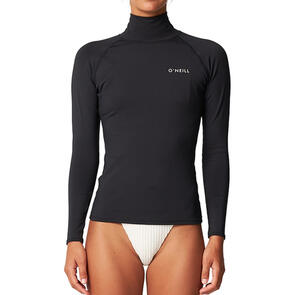 ONEILL 2024 SALINA PREMIUM LS HIGH NECK UV RASH VEST - BLACK