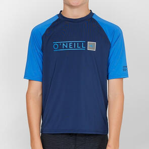 ONEILL 2025 BOYS REACTOR BLOCK UV SS RASH VEST NAVY