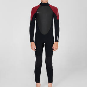 ONEILL 2025 BOYS REACTOR 2 BAZKZIP 3/2MM STEAMER MAROON