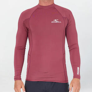 ONEILL 2025 CLEAN & MEAN L/S RASH GUARD - MAROON