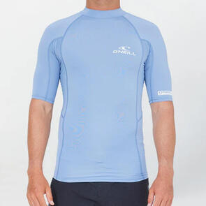 ONEILL 2025 CLEAN & MEAN S/S RASH GUARD - FADED DENIM