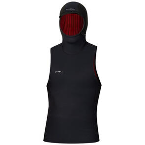ONEILL 2025 HYPERFIRE NO SLEEVE GBS HOODED VEST  - BLK BLACK