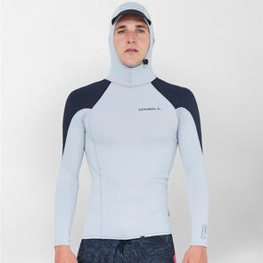 ONEILL 2025 TRVLR UV LS HOODED RASH VEST - COOL GREY