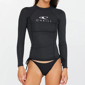 ONEILL 2025 WOMENS CLASSIC UV LONG SLEEVE RASH VEST BLACK