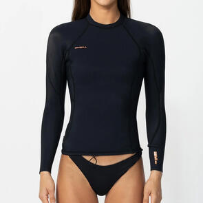 ONEILL 2025 WOMENS HYPERFREAK LONG SLEEVE CREW 1.5MM BLACK