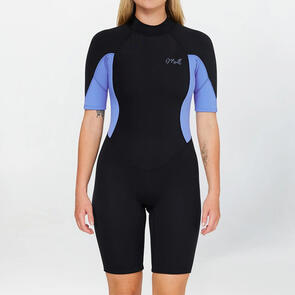 ONEILL 2025 WOMENS REACTOR 2 BACK ZIP SHORT SLEEVE SPRING 2MM REGATTA