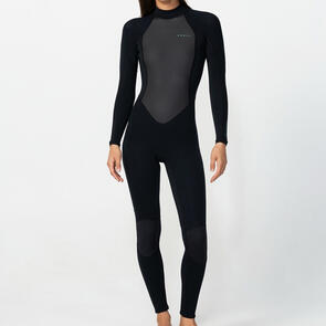 ONEILL 2026 WOMENS FACTOR BACK ZIP FLATLOCK STEAMER 3/2MM - BLACK