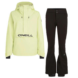 ONEILL SNOW 2025 O'RIGINALS ANORAK SNOW JACKET LIME WASH + BLESSED SOFTSHELL HYBRID SKINNY PANTS BLACK OUT COMBO