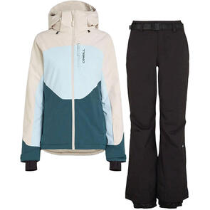 ONEILL SNOW 2025 CARBONITE SNOW JACKET - ATMOSPHERE COLOUR BLOCK + STAR SLIM PANTS BLACK OUT