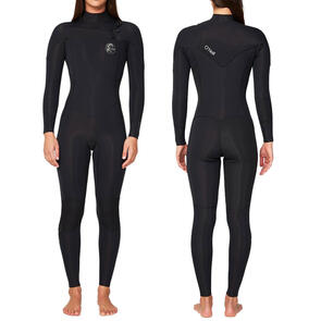 ONEILL 2022 WOMENS BAHIA CHEST ZIP FULL 3/2MM BLACK