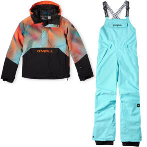 ONEILL SNOW 2023 YOUTH BOYS ANORAK JACKET + BIB PANTS AQUA