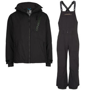 ONEILL SNOW 2024 HAMMER JACKET BLACK OUT + SHRED BIB PANTS BLACK OUT