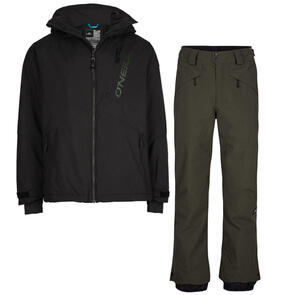 ONEILL SNOW 2024 HAMMER JACKET BLACK OUT + HAMMER PANTS FOREST NIGHT