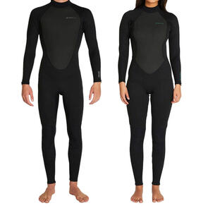 ONEILL HIS + HERS 3/2MM FACTOR BACK ZIP STEAMER PACKAGE BLACK