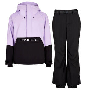 ONEILL SNOW WOMENS O'RIGINALS ANORAK PURPLE ROSE +  STAR PANTS BLACK OUT