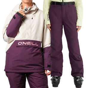 ONEILL SNOW 2025 O'RIGINALS ANORAK SNOW JACKET ATMOSPHERE COLOUR + STAR SLIM SNOW PANTS MIDNIGHT PLUM