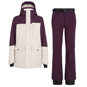 ONEILL SNOW 2025 UTILITY HYBRID JACKET ATMOSPHERE COLOUR BLOCK + STAR SLIM SNOW PANTS MIDNIGHT PLUM