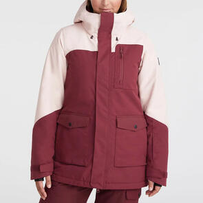 ONEILL SNOW 2024 UTILITY JACKET - WINDSOR WINE COLOUR BLOCK