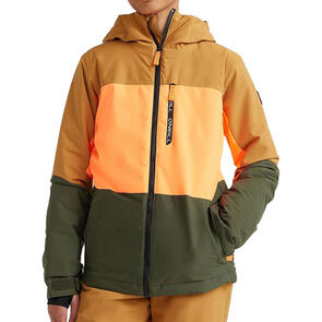 ONEILL SNOW 2024 YOUTH CARBONITE JACKET RICH CARAMEL COLOUR BLOCK