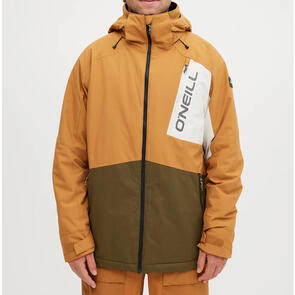 ONEILL SNOW JACKSAW JACKET RICH CARAMEL COLOUR BLOCK