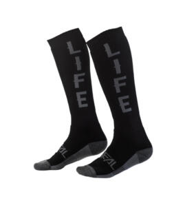 ONEAL PRO MX SOCKS RIDE LIFE BLK/GRY ADULT (OS)