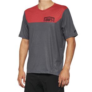 100% AIRMATIC JERSEY CHARCOAL/RACER RED 