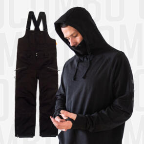 ENDEAVOR SNOWBOARDS OPS RIDING HOODY COTTON + 3L SHELTER BIB COMBO