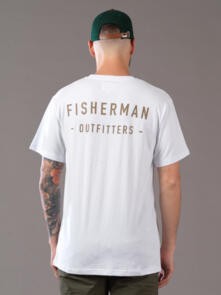 JUST ANOTHER FISHERMAN OUTFITTERS TEE WHITE