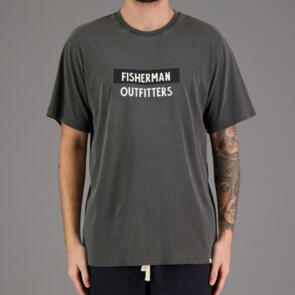 JUST ANOTHER FISHERMAN FISHERMAN OUTFITTERS TEE AGED BLACK