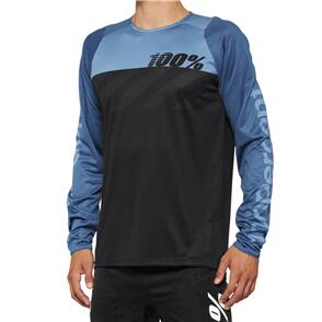 100% R-CORE JERSEY BLACK/SLATE BLUE 