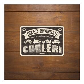 OXFORD GARAGE METAL SIGN: BIKER GRANDAD COOLER