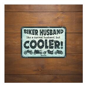 OXFORD GARAGE METAL SIGN: BIKER HUSBAND COOLER