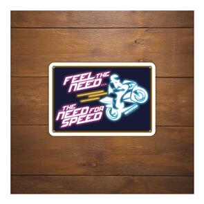 OXFORD GARAGE METAL SIGN: FEEL THE NEED … THE NEED FOR SPEED