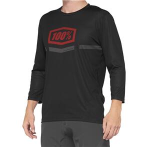 100% AIRMATIC 3/4 JERSEY BLACK/RED 