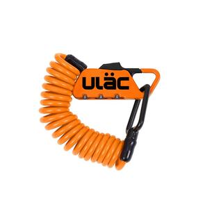 ULAC LOCK PICCADILLY CARABINER + CABLE COMBO 4MM X 120CM ORANGE