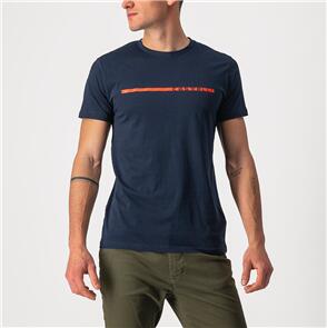 CASTELLI T-SHIRT VENTAGLIO SAVILE BLUE/RED