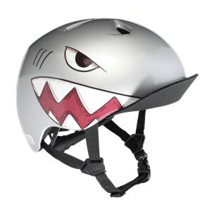 BERN HELMET NINO DVRT METALLIC SILVER SHARK BITE