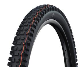 SCHWALBE TYRE ALBERT RADIAL 27.5 X 2.50 EVOLUTION FOLDING ADDIX SOFT (ORANGE) GRAVITY PRO TL-READY HS461 BLACK