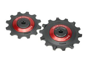 ENDURO JOCKEY WHEELS DELRIN WITH CERAMIC XD-15 SRAM EAGLE AXS (5MM BOLT HOLE) 12 SPEED RED