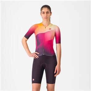 CASTELLI TRI SUIT FREE SANREMO 3 WOMENS SUIT SHORT DARK KNIGHT SHADE/VIVID ORANGE