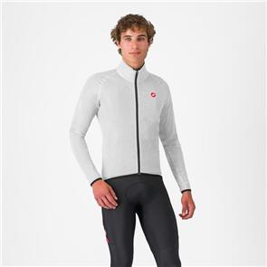 CASTELLI JACKET SQUALL SHELL SILVER GRAY / BLACK