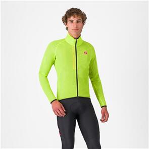 CASTELLI JACKET SQUALL SHELL ELECTRIC LIME / BLACK -