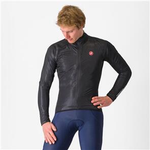 CASTELLI JACKET SQUALL SHELL LIGHT BLACK / SILVER GRAY